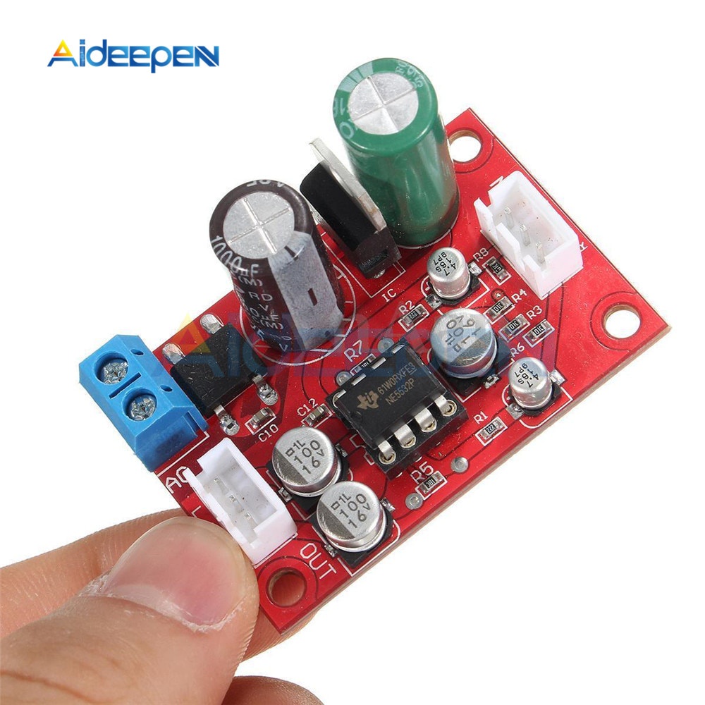 Ne5532 บอร์ดโมดูลขยายเสียงไมโครโฟน หัวแม่เหล็ก DC 9V-24V AC 8V-16V