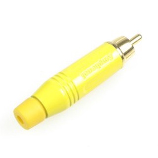 Amphenol ACPR-YEL RCA Male Plug Cable, Yellow Color ตัวผู้สีเหลือง