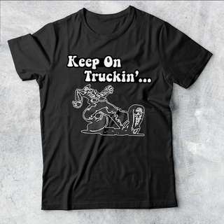 T-shirt  เสื้อยืด พิมพ์ลายการ์ตูน Keep On Truckin Crumb อินเทรนด์ สําหรับผู้ชายS-5XL