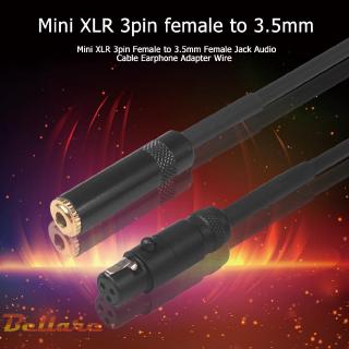 Bel salemini XLR 3pin Female to 3.5 mm Female Jack อะแดปเตอร์สายเคเบิ้ลหูฟัง