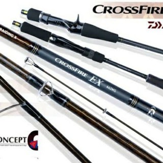 คัน​ไดว่า​ DAIWA​ CROSSFIRE​ EX​ 662สองท่อนไกด์​ฟูจิรีซีทฟูจิเบท/สปิน