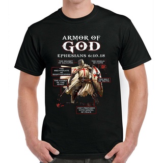 เสื้อยืด พิมพ์ลาย Armor Of God Knight Templar Christian แนวตลก คุณภาพสูง ให้เป็นของขวัญได้Size S-5XL