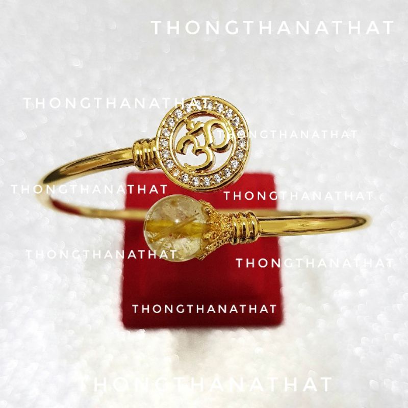 กำไลโอม ไหมทอง กำไลพระพิฆเนศ เทพเจ้าแห่งความสำเร็จ ไหมทอง โอม กำไลปรับไซส์