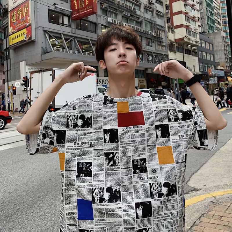 2019 แต่งกายแฟชั่น การจัดส่งที่รวดเร็ว Fashion เสื้อยืดเกาหลี สไตล์เกาหลี เสื้อผ้าแฟชั่นผู้ชายร้อน เสื้อผ้า บุรุษ