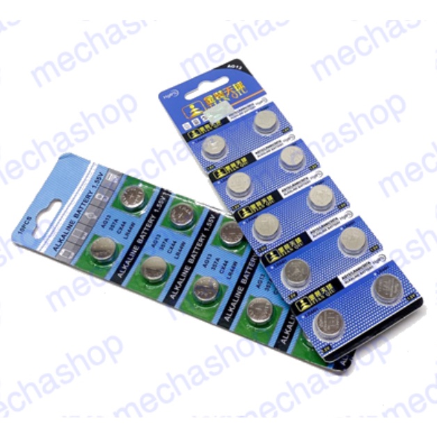 ถ่านกระดุม AG13 L1154 357A LR44 GPA76 Button Batteries (1แพ็ค มี10เม็ด)