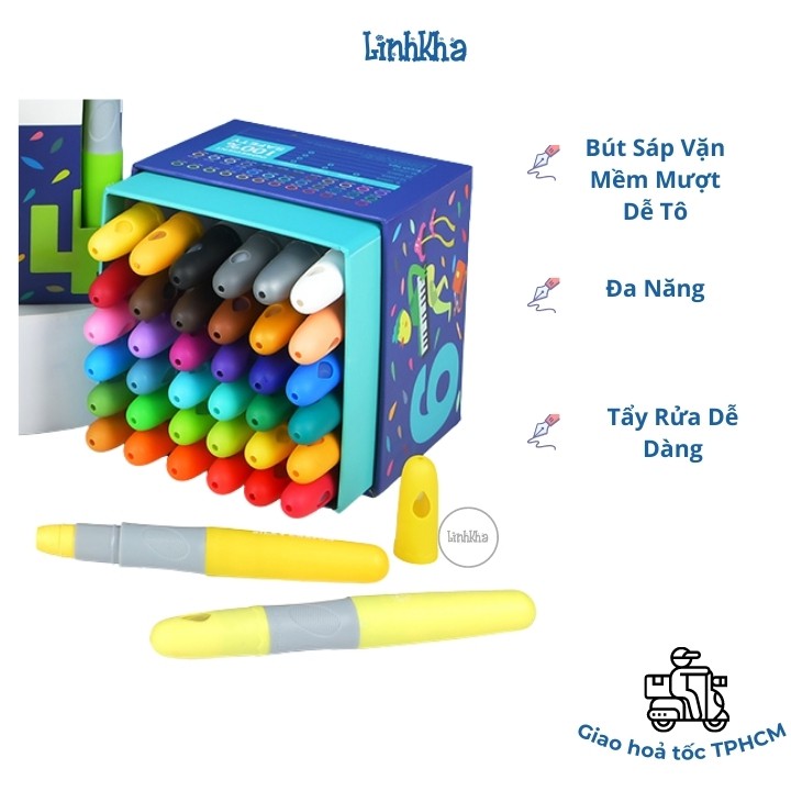 Mideer silky crayon 36 สี Soft Smooth Wax Pen - Mideer silky crayon 36 สี