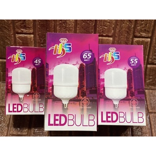 HS หลอดไฟ LED Bulb กล่องชมพูไฟLED สว่างนวลตา หลอดไฟประหยัดพลังงาน220V ขั้ว E27 45W 55W 65W 85W