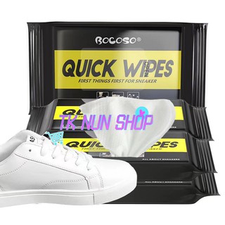 ผ้าเช็ดทำความสะอาดรองเท้า 80แผ่น BOCOSO QUICK WIPES