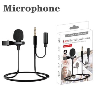 ไมโครโฟน Mini Lavalier Lapel Microphone JBC-054 Omnidirectional Mic With Clip For smart phone PC