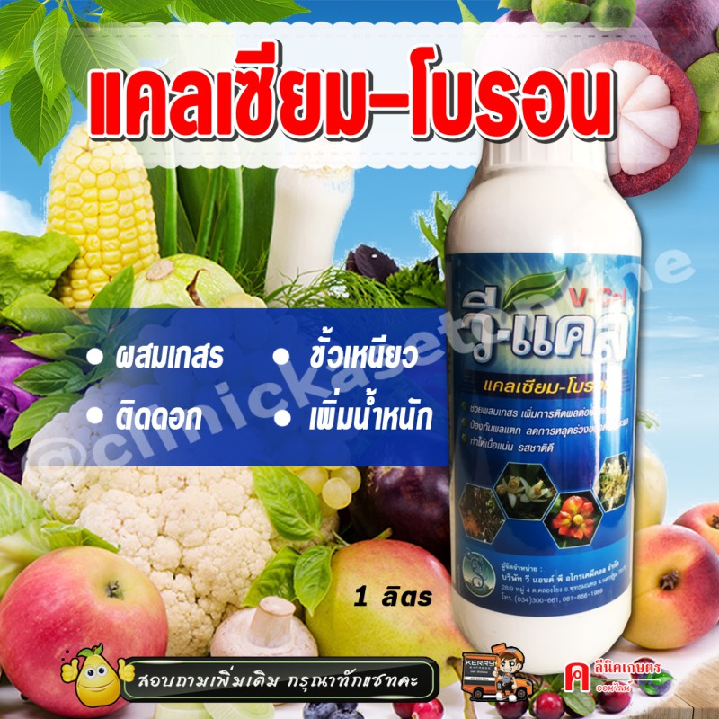 วีแคล (1 ลิตร) แคลเซียม – โบรอน ธาตุอาหารรอง ธาตุอาหารเสริม ฮอร์โมนพืช