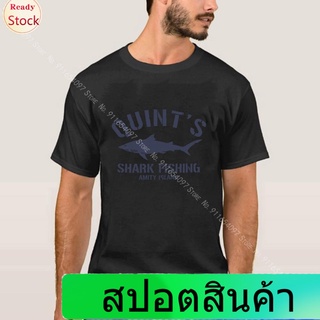 เสื้อยืดผ้าฝ้ายพิมพ์ลายขายดี เสื้อยืดลำลอง เสื้อยืด Quints Shark Fishing Jaws 1987 ผู้ชาย S Xxxl fishing Sports T-shirt