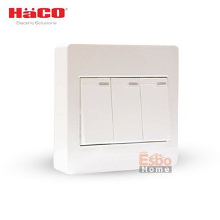 สวิตช์ 3ช่อง HACO M3N-S31 แบบลอย