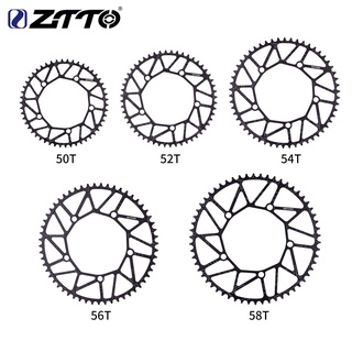 Ztto จานหน้าจักรยาน อะลูมิเนียม ทรงกลม แคบ กว้าง 130 มม. ระบบกรวด 1 ชิ้น