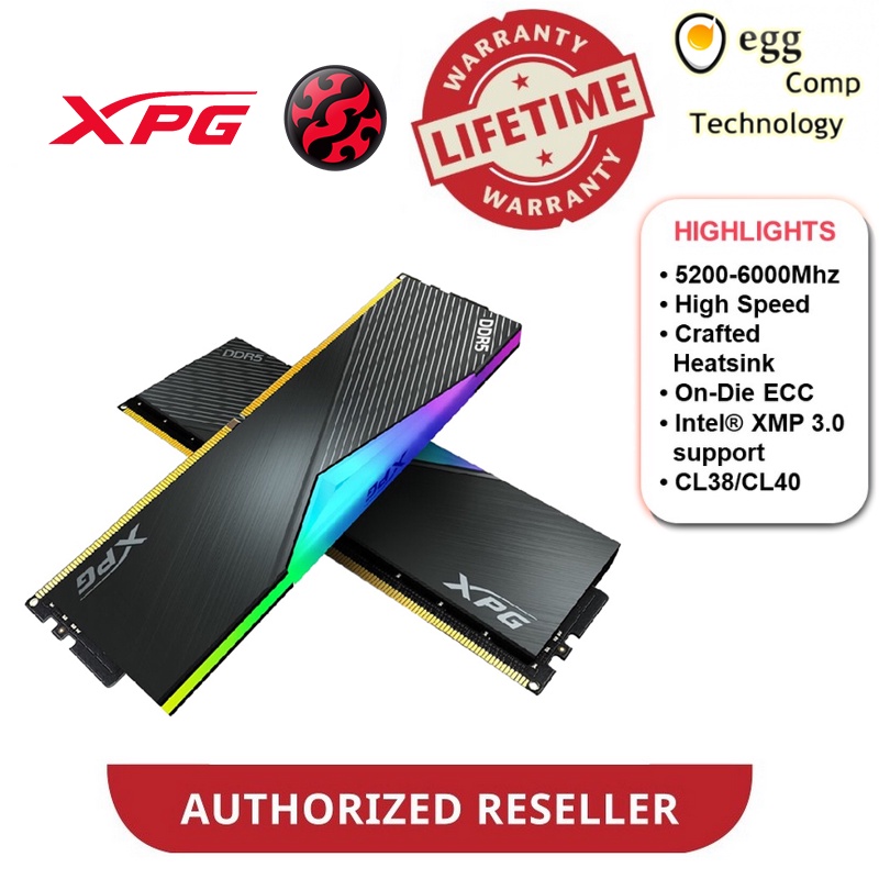 ADATA RAM DDR5 LANCER 5200/6000 RGB [XPG] 16GB/32GB