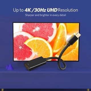 Mini Thunderbolt Mini Display Port To HDMI 4Kx2K สำหรับ noteBook และ Microsoft Surface