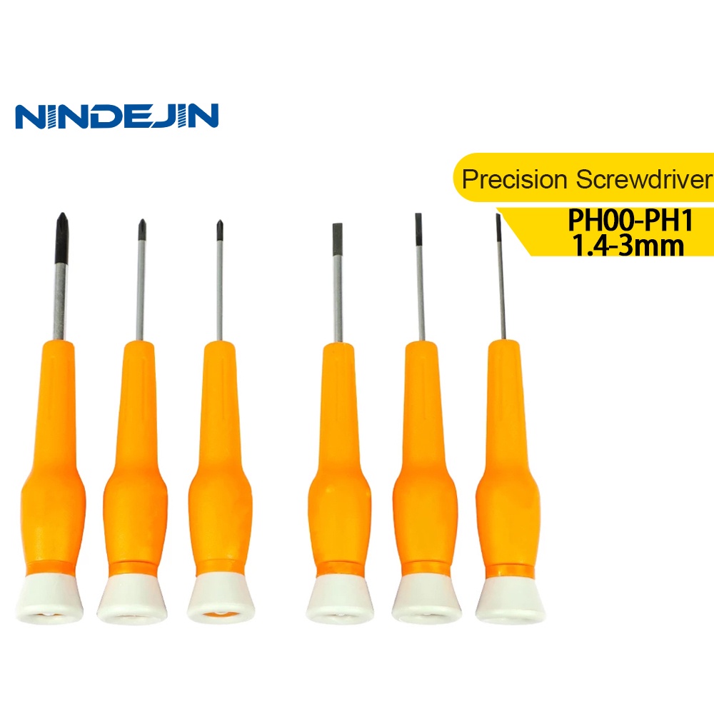 NINDEJIN Slotted Phillips ไขควงไฟฟ้าแม่เหล็ก Precision ไขควงชุด Crv Ph00 Ph0 Ph1 Tiny Micro ไขควงสํา