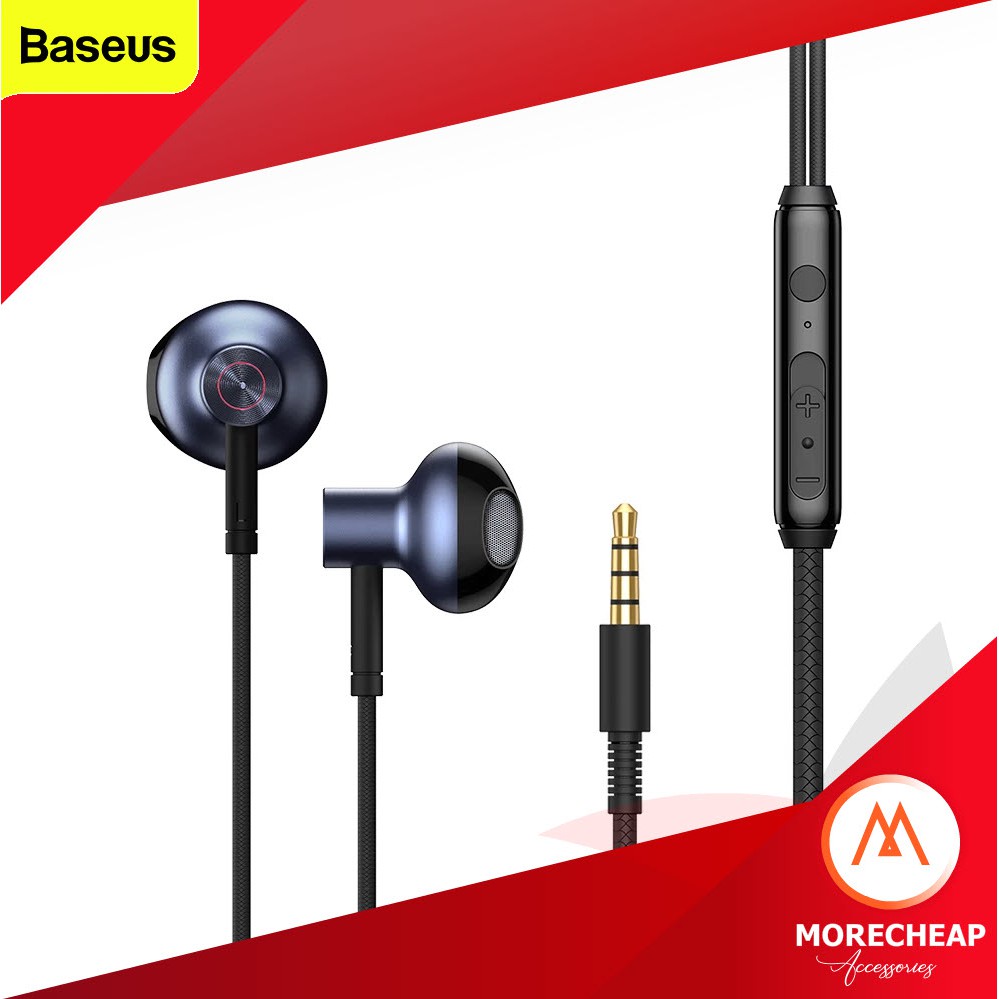 ?ถูก/แท้?Baseus In-ear Stereo Bass หูฟัง เสียงดี ราคาถูก หูฟังสมอลทอล์ค Jack 3.5 mm สายถัก