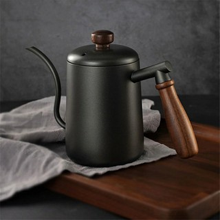 **พร้อมส่ง**กาน้ำชากาแฟสไตล์ญี่ปุ่น หม้อกาแฟ ชุดน้ำชาในครัวเรือนที่เรียบง่ายเซรามิกที่จับไม้เนื้อแข็ง หม้อทรงเรียวปากยาว