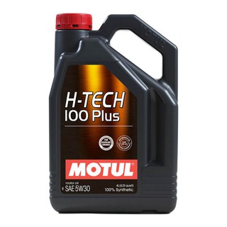 Motul (ผลิตปี 2022) H-Tech h tech 100 Plus 100% synthetic 5W-30 เบนซิน น้ำมันเครื่องสังเคราะห์ 4 ลิตร ไม่มีป้ายเช็คระยะ