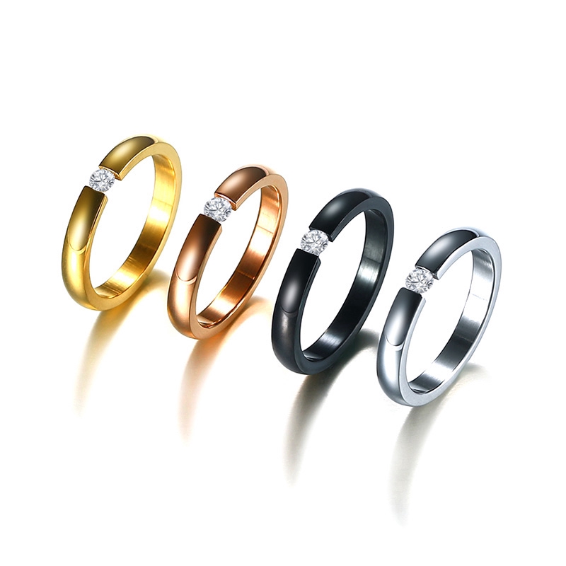 vnox แหวนแต่งงานผู้หญิงแหวนคริสตัลขนาด 3 มม. cz