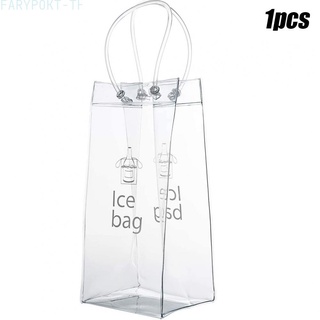 FATY~Foldable Wine Bottle Cooler Ice Bag Freezer Bag Champagne Cooling Pouch Clear