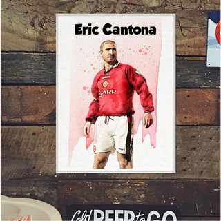 โปสเตอร์ ผ้าแคนวาส Eric Cantona (2) Manchester United เอริค คันโตน่า ตำนาน นักฟุตบอล แมนยู แมนเชสเตอร์ยูไนเต็ด