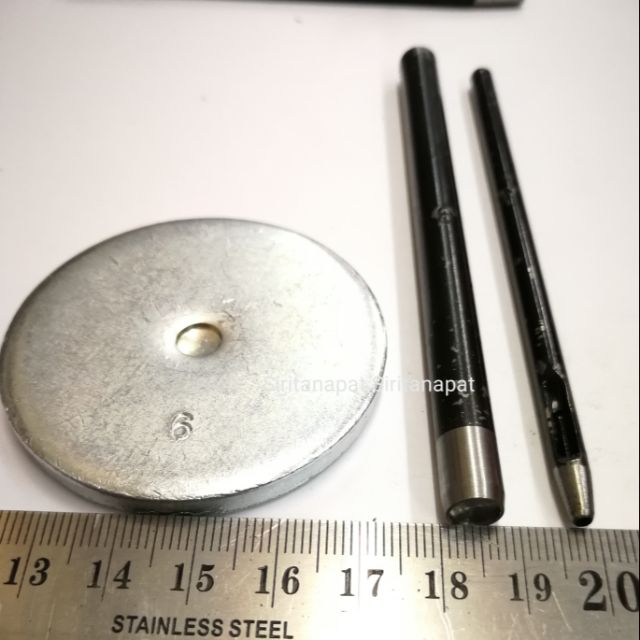 ชุดตอกหมุด 6 มิล🚩ทั้งชุดแถมหมุด 100 ชุดสีเหลืองดำหน้าเดียว🚩