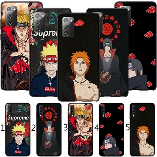 เคสโทรศัพท์ซิลิโคน แบบนิ่ม ลาย Na7 อนิเมะนารูโตะ Sasuke Akatsuki สีดํา สําหรับ Samsung Galaxy A31 A41 A42 A51 A52 A71 A72 A81 A82 A91