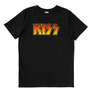 เสื้อยืดผ้าฝ้ายพิมพ์ลายแฟชั่น Kiss - โลโก้ 1 | เสื้อยืด พิมพ์ลายวงดนตรี | เพลงเมอร์ช | Unisex | เพลงเมอร์ช | ฮาร์ดร็อกคล