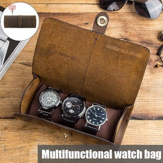 "ready stock" Watch Roll Display Box Leather Travel Watch Case Wrist Watches Storage Pouch