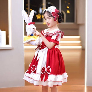 Lolita Girl Dress Summer 2022 เด็กใหม่ Lolita กระโปรง Lolo Princess Skirt Western Summer Summer