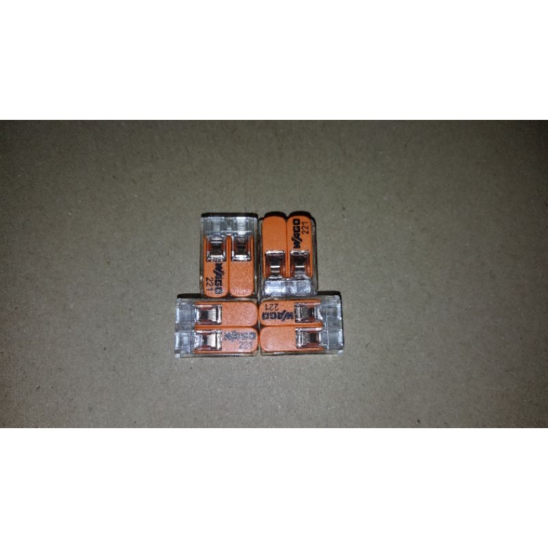 wagoอุปกรณ์เชื่อมต่อสายไฟ2ช่อง