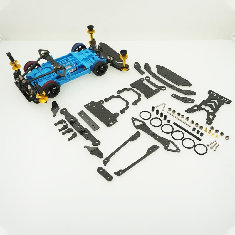 โฮมเมด Tamiya มินิสี่ล้อไดรฟ์ MS MSL แชสซีโช้คอัพด้านใน Fish Bike Single Speartail ชุดเบรกพื้นผิวขนาดใหญ่(mini 4wd MS MSL pivot set swing fish car large brake sets)