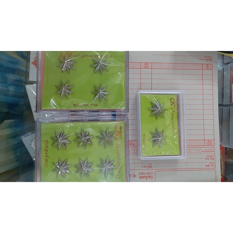 ดาวตำรวจ ดาวเงินนายตำรวจแบบชุบทองคำขาวขาเกลียวผู้ชาย