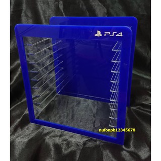 ชั้นวางเกมส์ps4 สีน้ำเงินแบบ 10 ช่อง