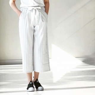 Culottes Pant (Stripe White)