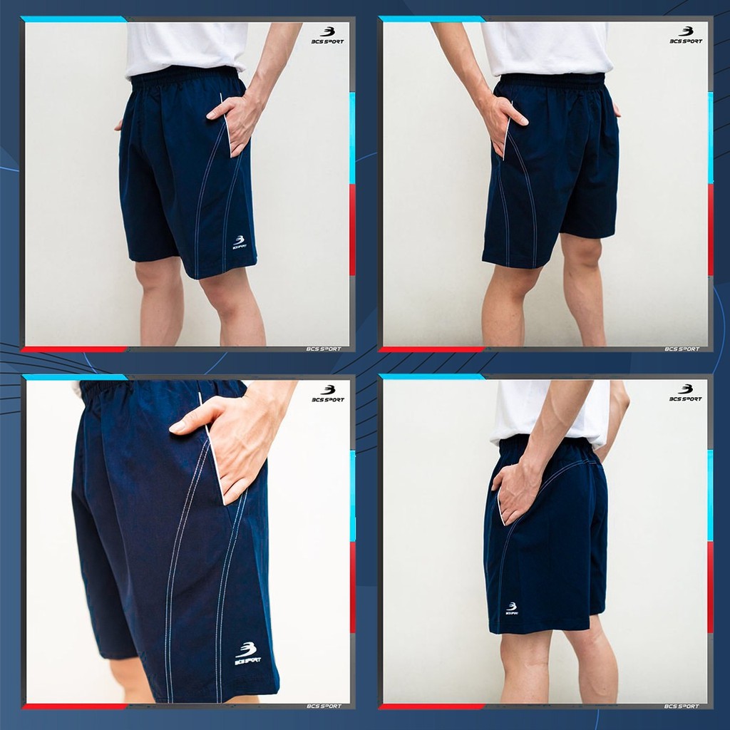 BCS SPORT กางเกงลำลอง ขาสั้น UNISEX เดินเส้นข้างลำตัว รหัส SF5214 เนื้อผ้า ไมโคร-ค๊อตต๊อน BCS SHORTS SF5214 ราคา ถูกที่สุด ดีลบีเคเค แกลเลอรีภาพที่ 2