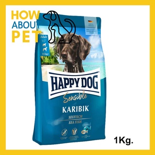 อาหารสุนัข Happy Dog Sensible Karibik Grain-Free อาหารสุนัขโต เนื้อปลาทะเลน้ำลึกและมันฝรั่ง 1กก. (1ถุง) Dog Food