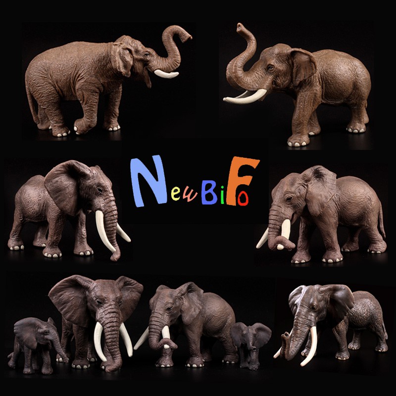 hot sale 20pcs ครอบครัวช้าง  โมเดลของเล่น Asian elephants African elephant Toy model
