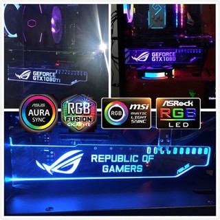 Rgb Remote Multicolor ROG ASUS Republic of Gamers Graphics Card Holder support