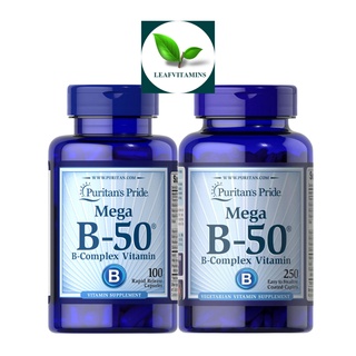 Puritans Pride Vitamin B-50® Complex / 100 Capsules, 250 Caplets