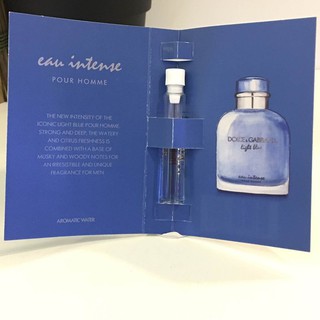 น้ำหอมเทสเตอร์ Dolce &amp; Gabbana Light Blue Eau Intense Pour Homme 1.5 ml แบบแต้ม