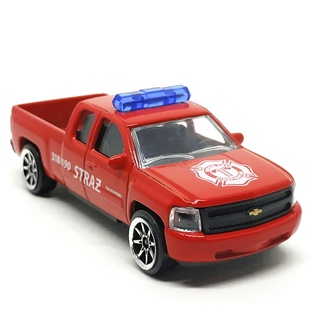 Majorette Chevrolet Silverado - STRAZ S.O.S Poland - Left Wipers - Red /Wheels 8S /scale 1/71 (3 inches) no Package