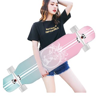 LANCAMP สเก็ตบอร์ด4ล้อ สเก็ตบอร์ดขนาดใหญ่ สเก็ตบอร์ดไซส์ใหญ่ skateboard SkateBoards ขนาด110x25CM ไม้เมเปิ้ลเกรดAAA