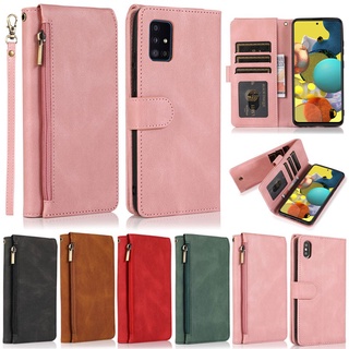 เคสโทรศัพท์มือถือหนัง PU นิ่ม ฝาพับ พร้อมช่องใส่บัตร ตั้งได้ หรูหรา สําหรับ Samsung Galaxy A52S A52 5G A72 5G A12 F12 A21 A31 A51 A71 A4 5G A11 A32 5G A52 4G A72 4G