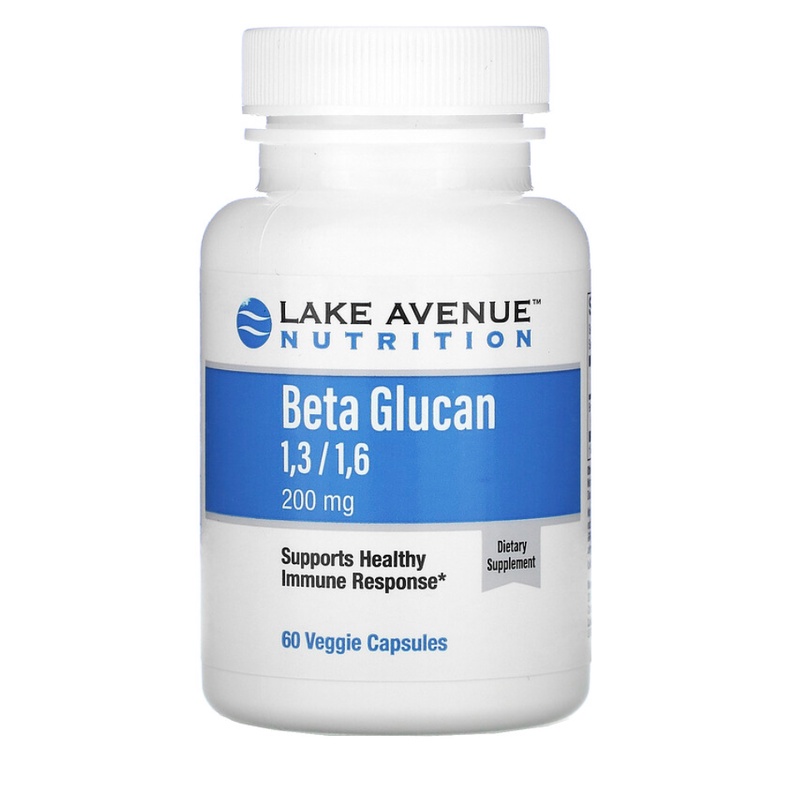 Lake Avenue Nutrition, Beta Glucan 1-3, 1-6, 200 mg 60 Veggie Capsules
