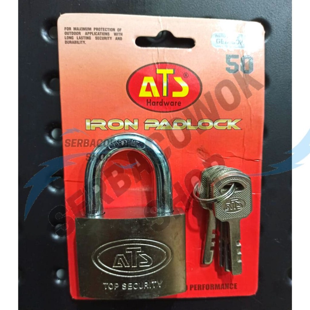 ATS กุญแจสีขาว 50 มม. คอสั้น กุญแจกระสุนคุณภาพโครเมียม