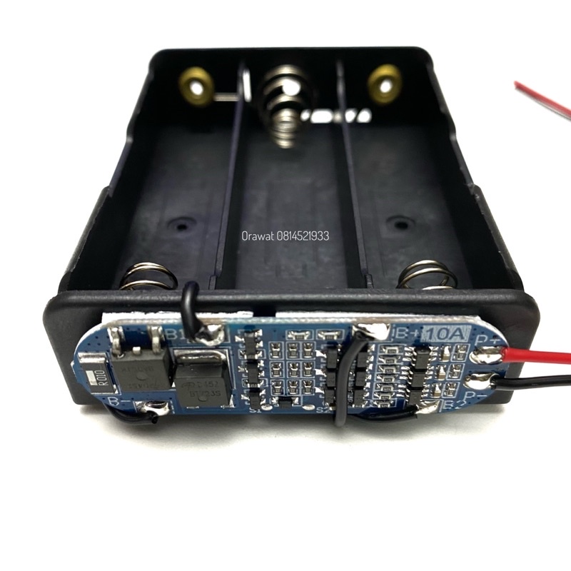 รางถ่าน 18650 พร้อม BMS 3S 10A เอาไปใส่ถ่านใช้งานได้เลย
