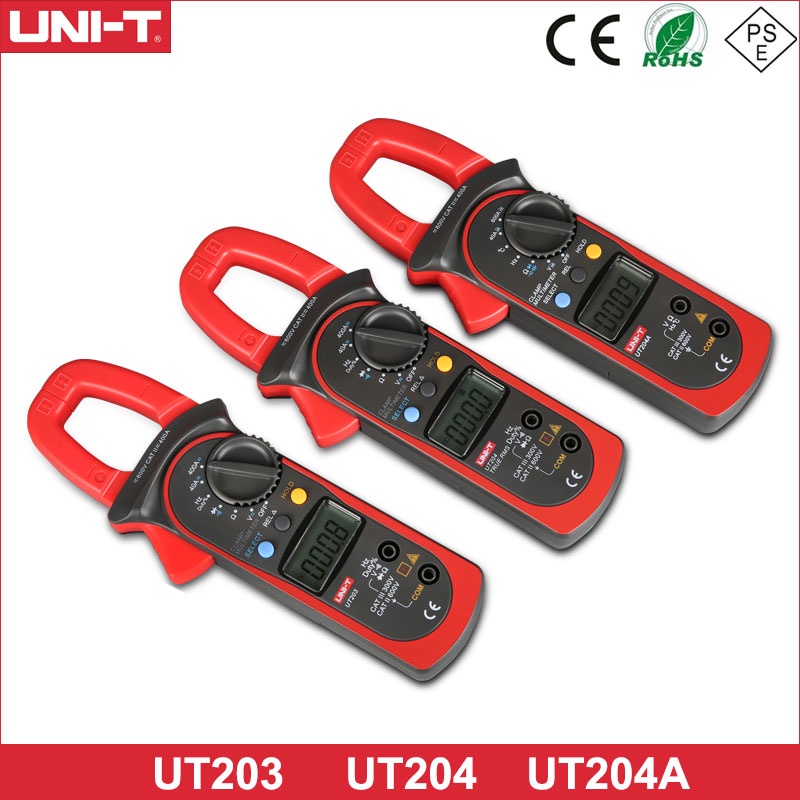 Uni-t UT201 UT203 UT204 UT204A เครื่องทดสอบมัลติมิเตอร์ดิจิทัล แบบมือถือ DMM CE AC DC โวลต์แอมป์