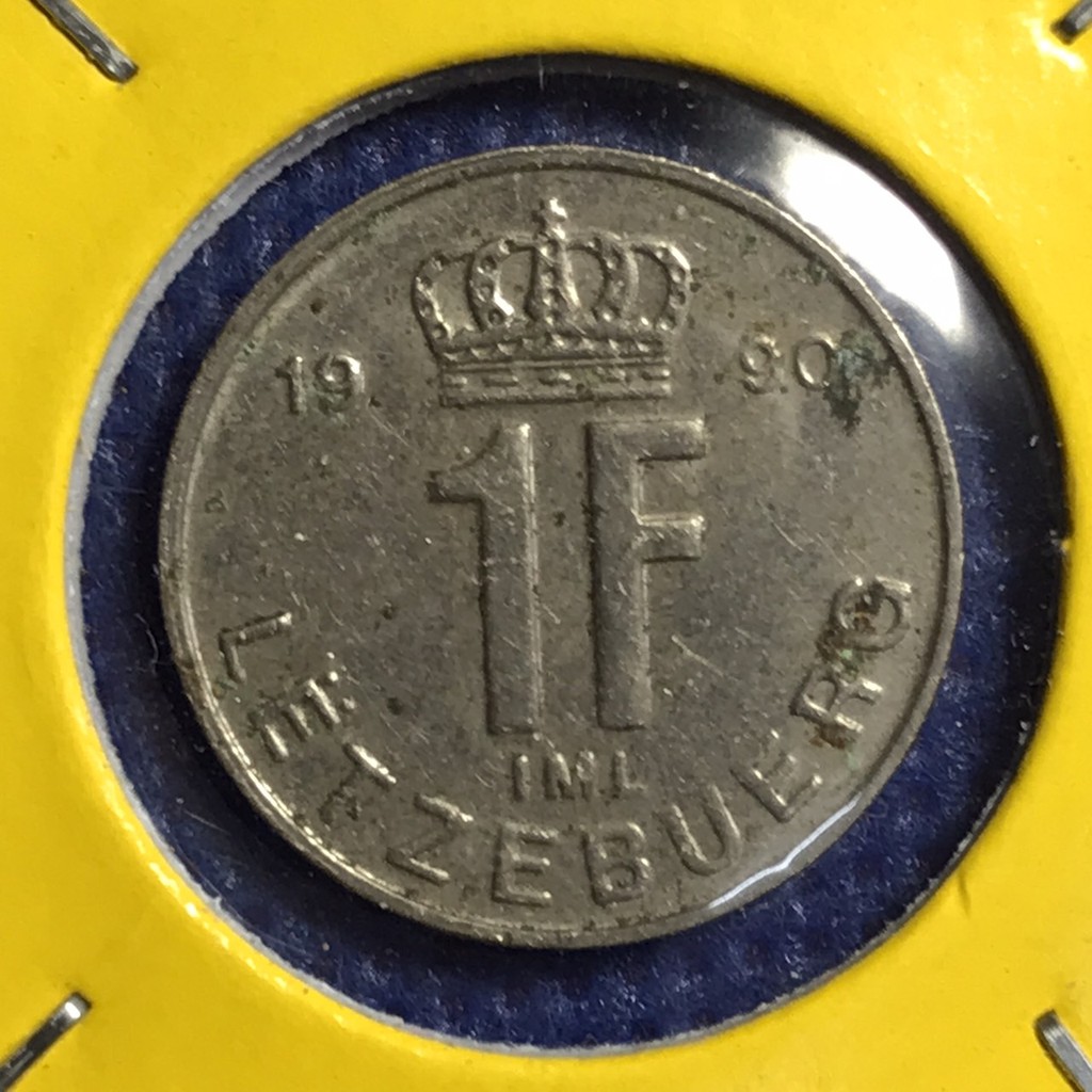 No.14494 ปี1990 LUXEMBOURG 1 FRANC เหรียญเก่า เหรียญต่างประเทศ เหรียญสะสม เหรียญหายาก ราคาถูก